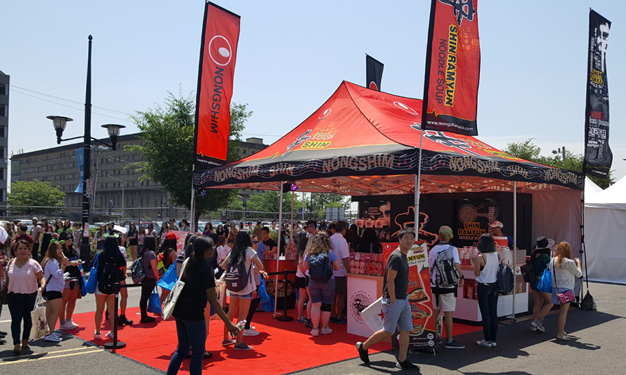 Photo of Nongshim pop up event tents